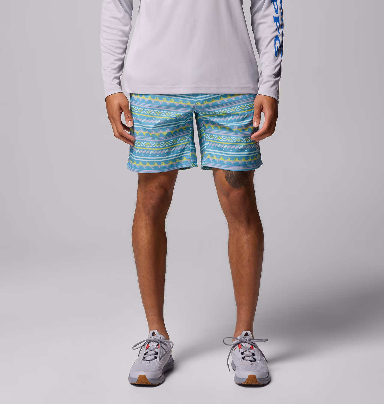 SHORT MASCULINO COLUMBIA PFG RAMBLER PRINTED WATER